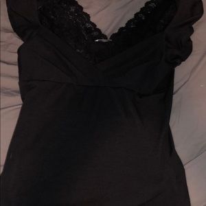 Black lace blouse
